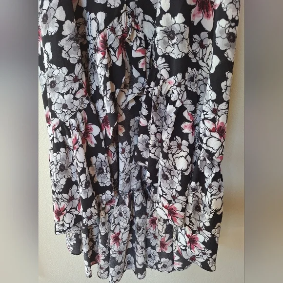 Betsey Johnson Womens High Low Floral Spaghetti Strap Midi Dress Size 2 - Picture 7 of 10